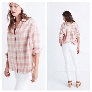 Madewell Cotton Plaid Buffon Down